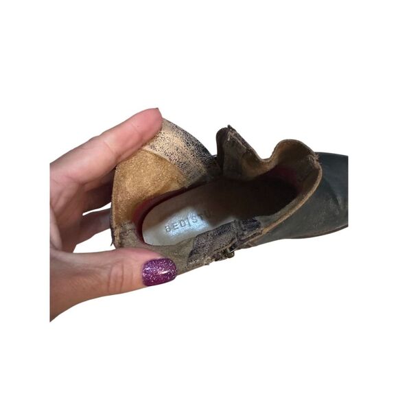 EUC Bed Stu Becca Women's Ankle Booties Black Distressed Leather Size 8.5 - Picture 3 of 6